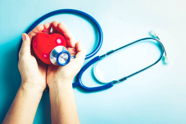 istock Healthcare concept on blue 1149078673