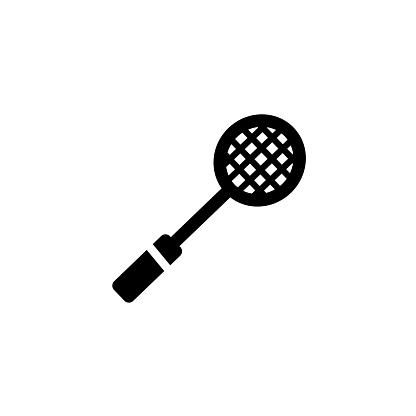 an vector icon about badminton racket glyph