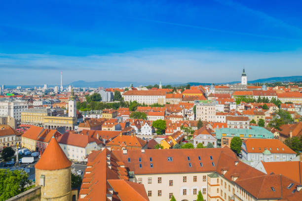 istock Croatia, panoramic view on Upper town in Zagreb 1149083598