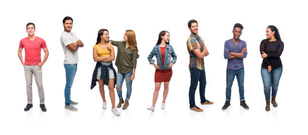 istock Casual group of college students standing together 1149086229