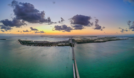 Road 1 to Key West in Florida, USA