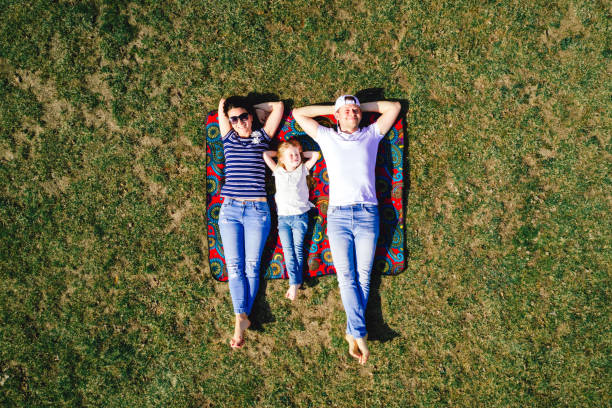 istock Family portrait top view 1149088238