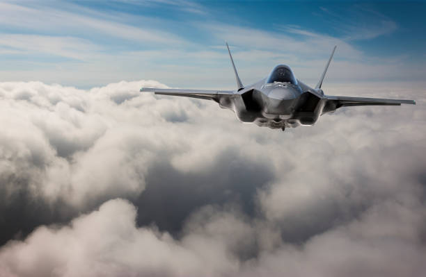 istock F-35 Fighter Jet flying over the clouds 1149089305