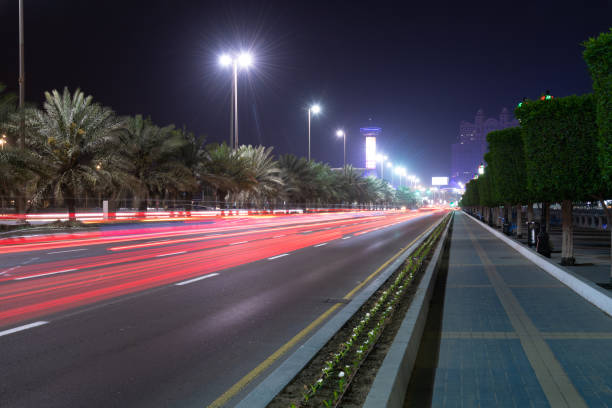 istock The Night cityscape with road in Abu Dhabi, UAE 1149090767