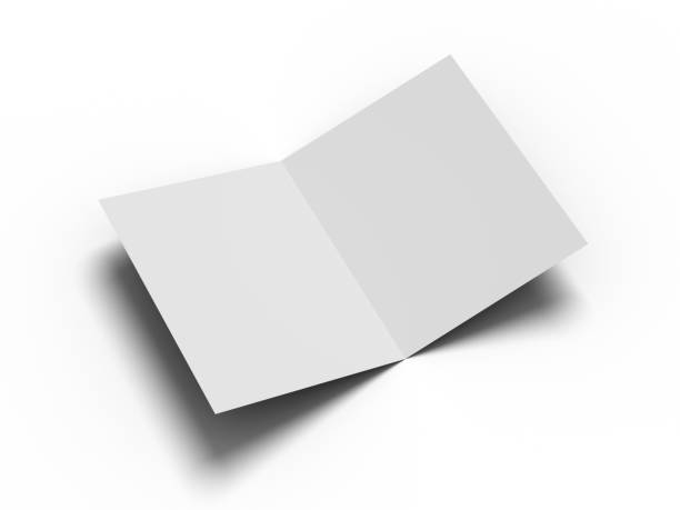 istock White vertical booklet mockap brochure magazine A4 divided into two parts isolated. 3D image. 1149091055