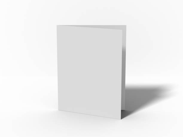 istock White vertical booklet mockap brochure magazine A4 divided into two parts isolated. 3D image. 1149091218