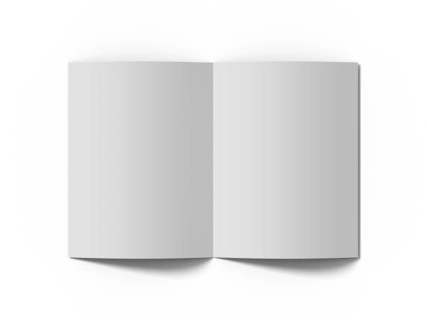 istock White vertical booklet mockap brochure magazine A4 divided into two parts isolated. 3D image. 1149091233
