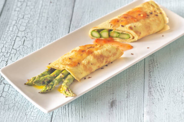 istock Coconut crepes with grilled asparagus 1149091825