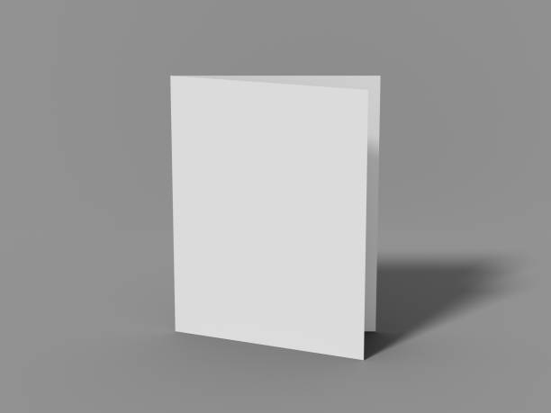 istock White vertical booklet mockap brochure magazine A4 divided into two parts isolated. 3D image. 1149092518