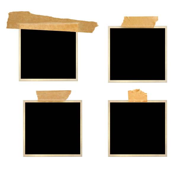 istock Set of retro photo frames with adhesive tape 1149102274