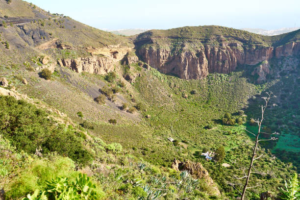 istock Hiking at volcanic crater 