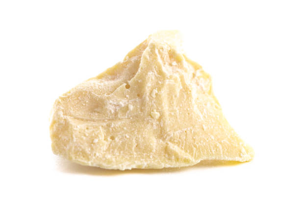 istock Chunks of Raw Organic Cocoa Butter Isolated on a White Background 1149111613