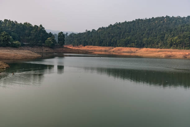 istock Indian water reservoir awesome view at evening with greenery forest back ground view. 1149111785