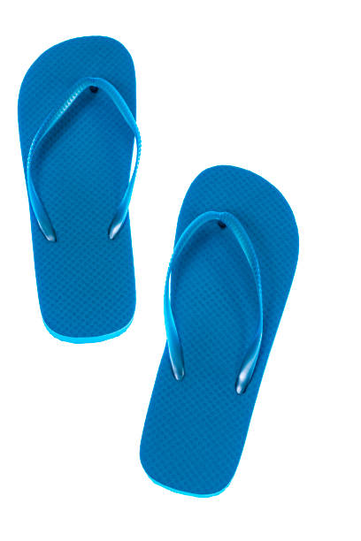 istock Blue Sandals Flip Flops Photographed On Light Table 1149116212