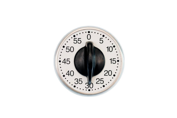 istock Kitchen Timer Set To 30 Minutes Isolated On White 1149116434