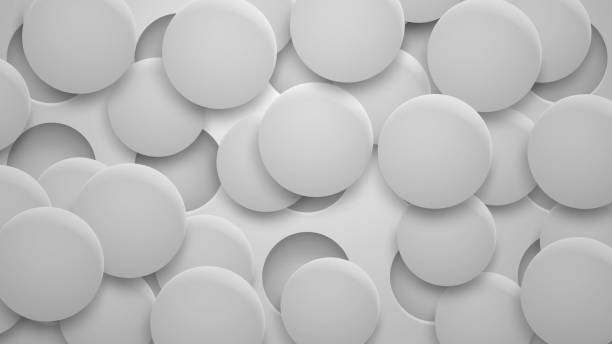 istock Background of holes and circles with shadows 1149116700