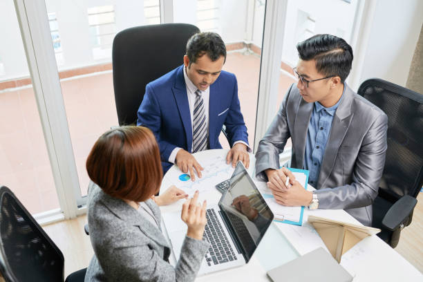 istock Business people working in team at office 1149117582