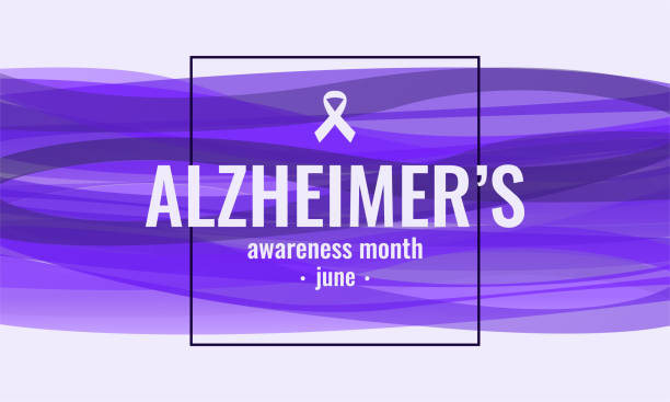 Alzheimer's awareness vector art illustration