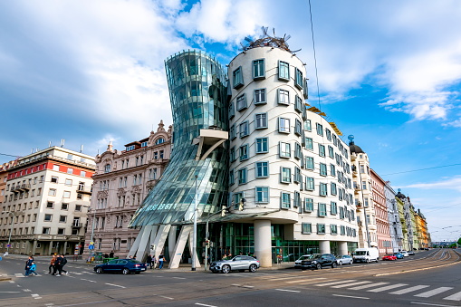 Prague, Czech Republic - May 2019: Dancing House in Prague