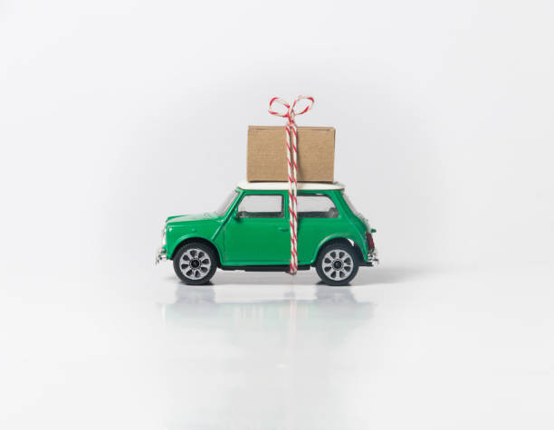 istock Green travel car side on white 1149125702