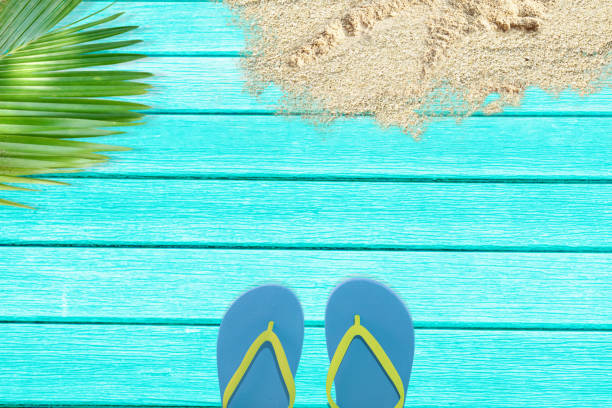 istock beach accessories on wooden boar 1149131666