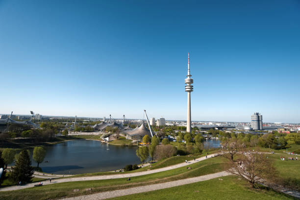 Panoramic view over the olymic park in Munich