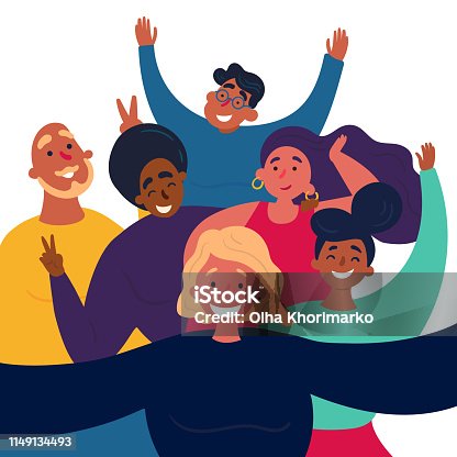 4,360 Group Of Friends Laughing Illustrations & Clip Art - iStock | Diverse  group of friends laughing, Group of friends laughing outside