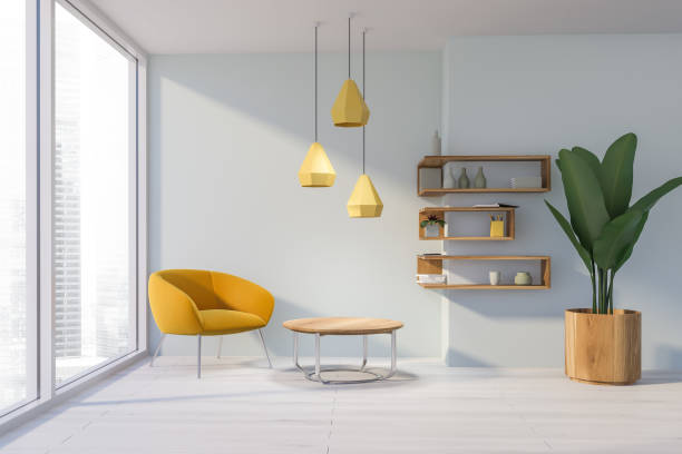 istock Loft living room, armchair and table 1149136206