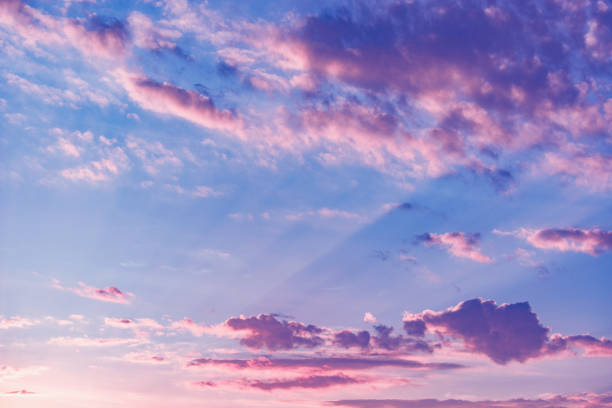 istock Amazing cloudscape on the sky at sunset time after rain. 1149145015
