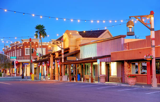 Old Town Scottsdale Old Town Scottsdale, the city’s downtown hub, is home to hundreds of shops, galleries, chef-driven restaurants, upscale bars and high-energy nightclubs. historic district stock pictures, royalty-free photos & images