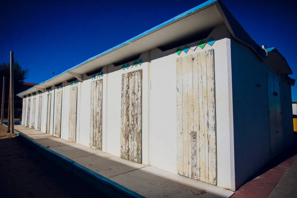 istock beach changing rooms blue cabin sea dressing room lockers 1149158059