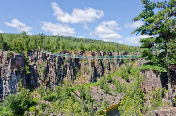Canyon near Thunder bay stock photo