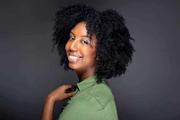 istock Fashion Model Showing Afro Hairstyle 1149165871