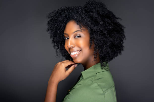istock Fashion Model Showing Afro Hairstyle 1149165905