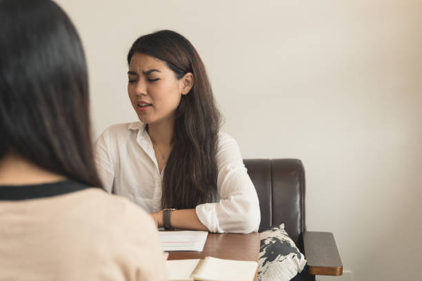 istock Business woman who is embarrassed 1149172824