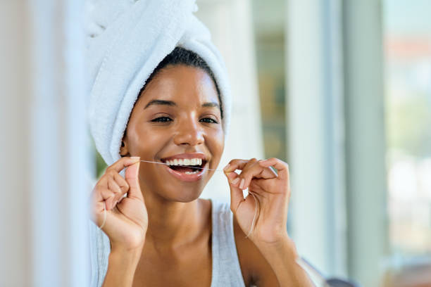 istock Healthy teeth love it when you floss them 1149185383