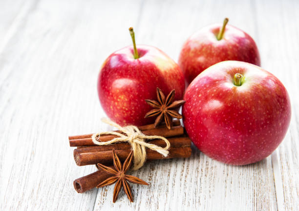 istock Red apples with cinnamon sticks and anise 1149191764