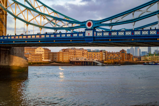 istock The tower bridge and water below which is calm 1149193241