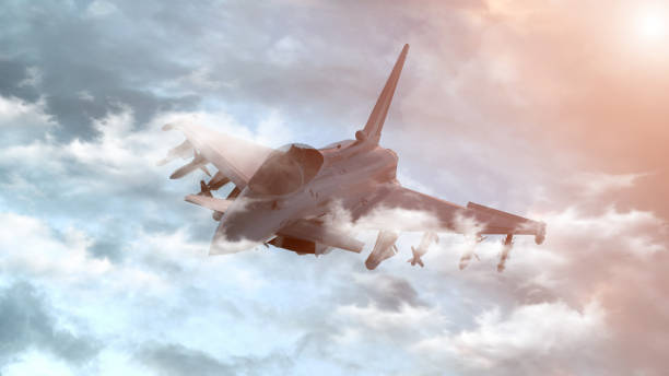 istock Bomber flying on a background of the sky. 3d render 1149194559