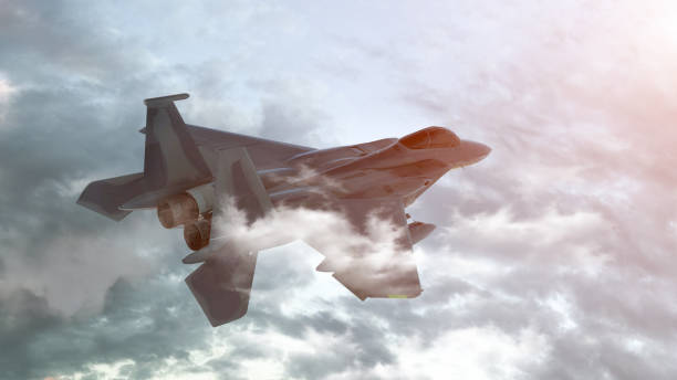 istock The jet plane on a background of the sky. 3d render 1149194562
