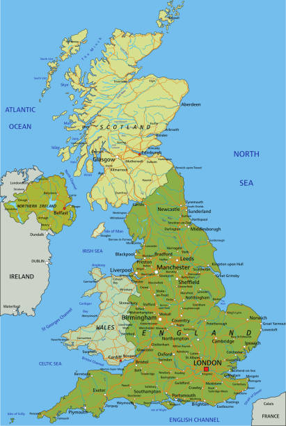 istock Highly detailed editable United Kingdom political map with separated layers. 1149198462