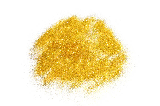 istock Background with gold glitter on white background 1149198758