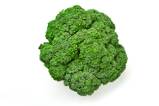 istock Broccoli cabbage on a white background. Top view of broccoli. Isolated 1149201861