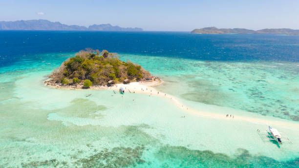 istock Tropical islands with white beaches.Philippine Islands top view 1149202030