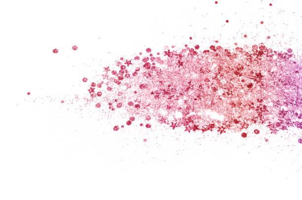 istock Pink glitter sparkles on white background 1149203538