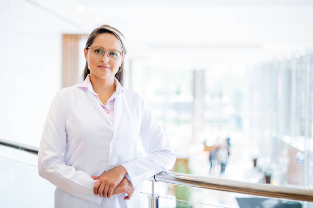 istock Portrait of female scientist 1149214468
