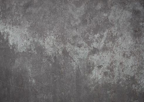 Steel surface in bad conditions, gray metal background.