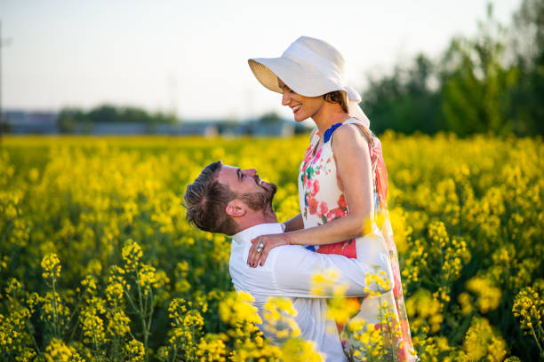 istock Romantic moments in the yellow field 1149218029