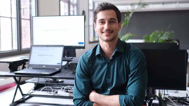 Portrait of male professional with arms crossed