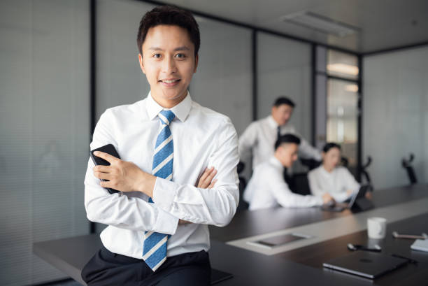 istock Asian businessman in office 1149223020
